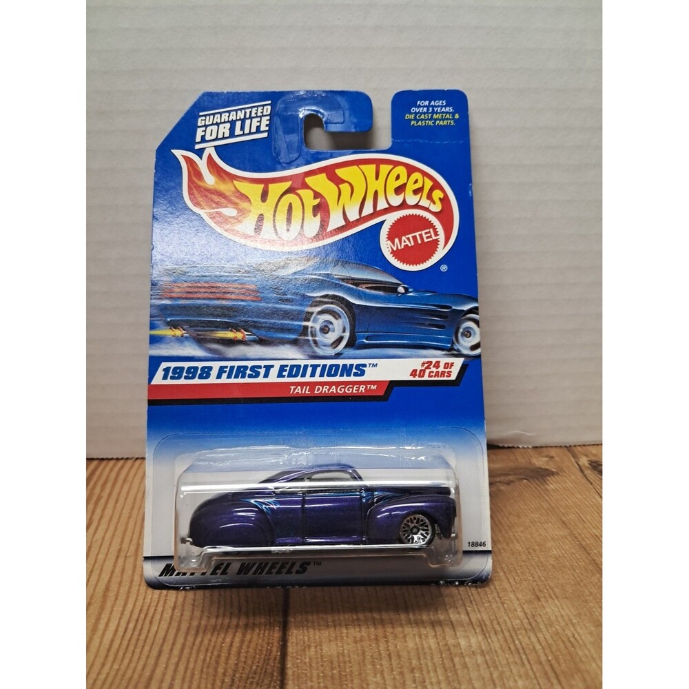 Hot Wheels 1998 First Editions #24 of 40 Purple Tail Dragger Collector #659